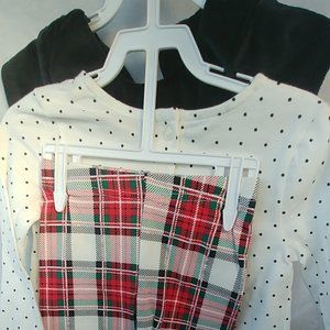 Carters Black Velvet & Red Plaid 3 Pc Set NWT